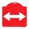 Signmission Designer Series Bidirectional Arrow Black, Red & White Aluminum Sign, 18" x 18", RW-1818-24312 A-DES-RW-1818-24312 - alternate 1